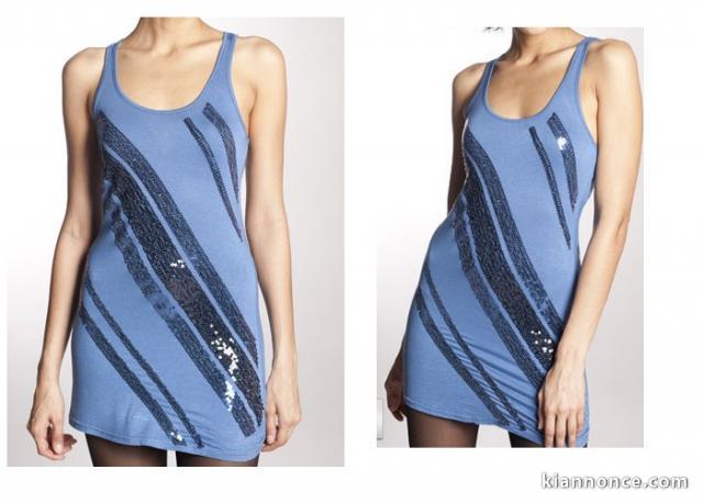 Débardeur rayures à paillettes 