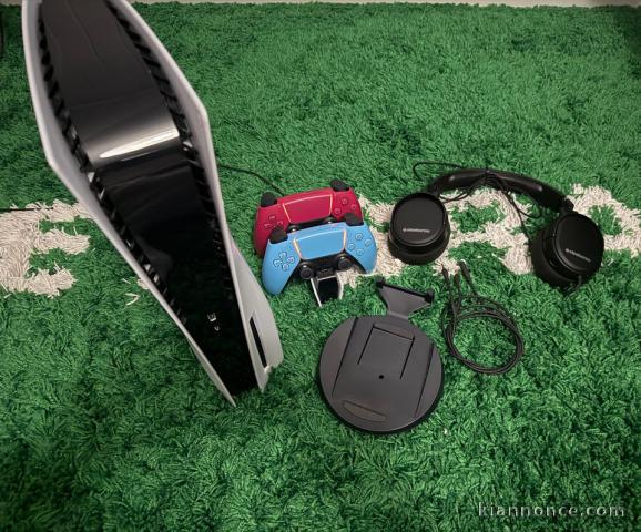 Kontrolery PlayStation 5 2x Dual Sense (w tym oryginalna stacja ł